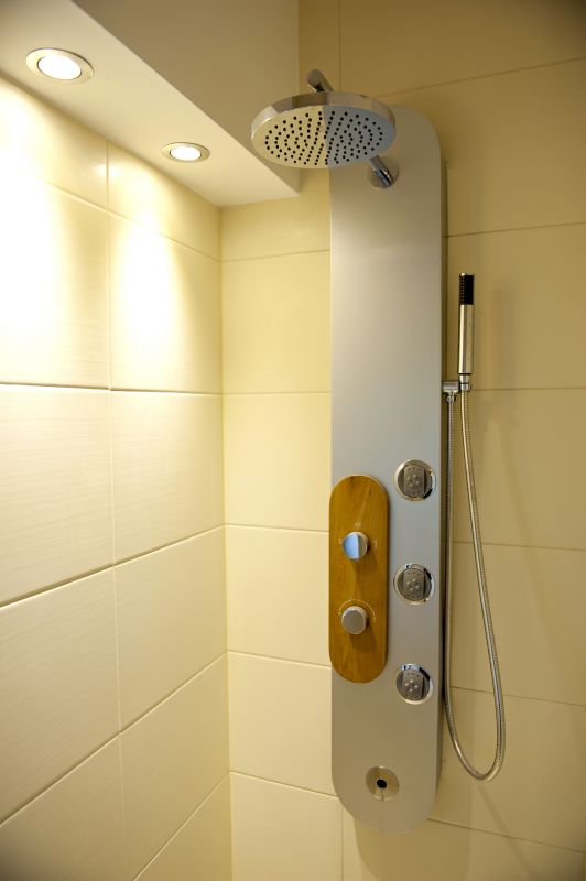 Rain Shower Head in a Contemporary Setting